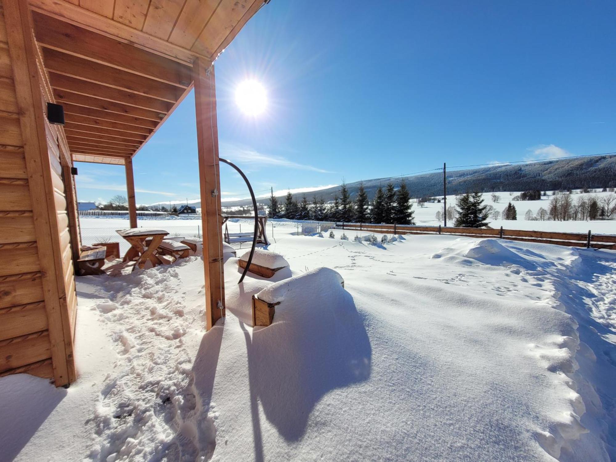 Osada Orlica Klimatyczne Domki Z Widokiem Na Gory I Termalnym Spa Sauna Jacuzzi 4 Km Od Zieleniec Ski Arena Lasowka Dış mekan fotoğraf